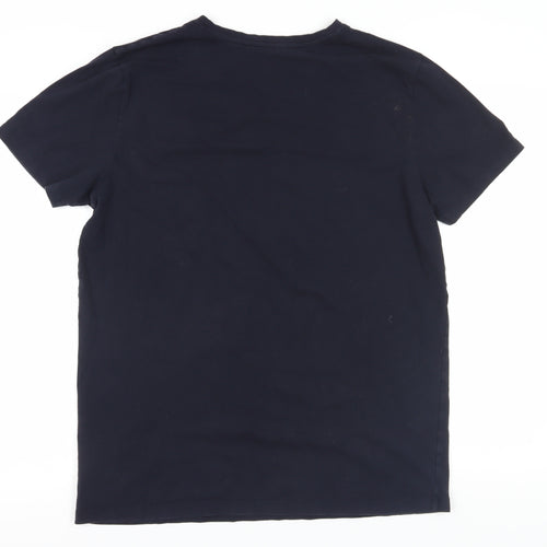 GAP Black V-Neck Short Sleeve T-Shirt XL