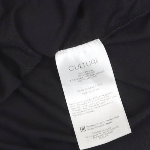 Culture Black Short Sleeve Basic T-Shirt - Size M