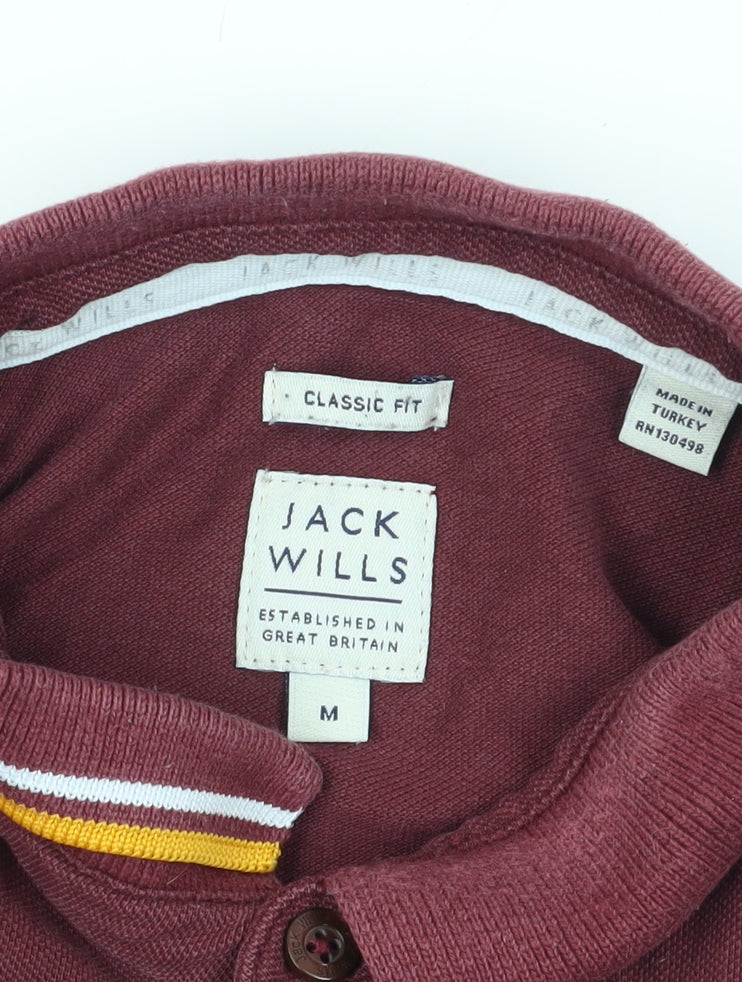 Jack Wills Red Classic Fit Polo M