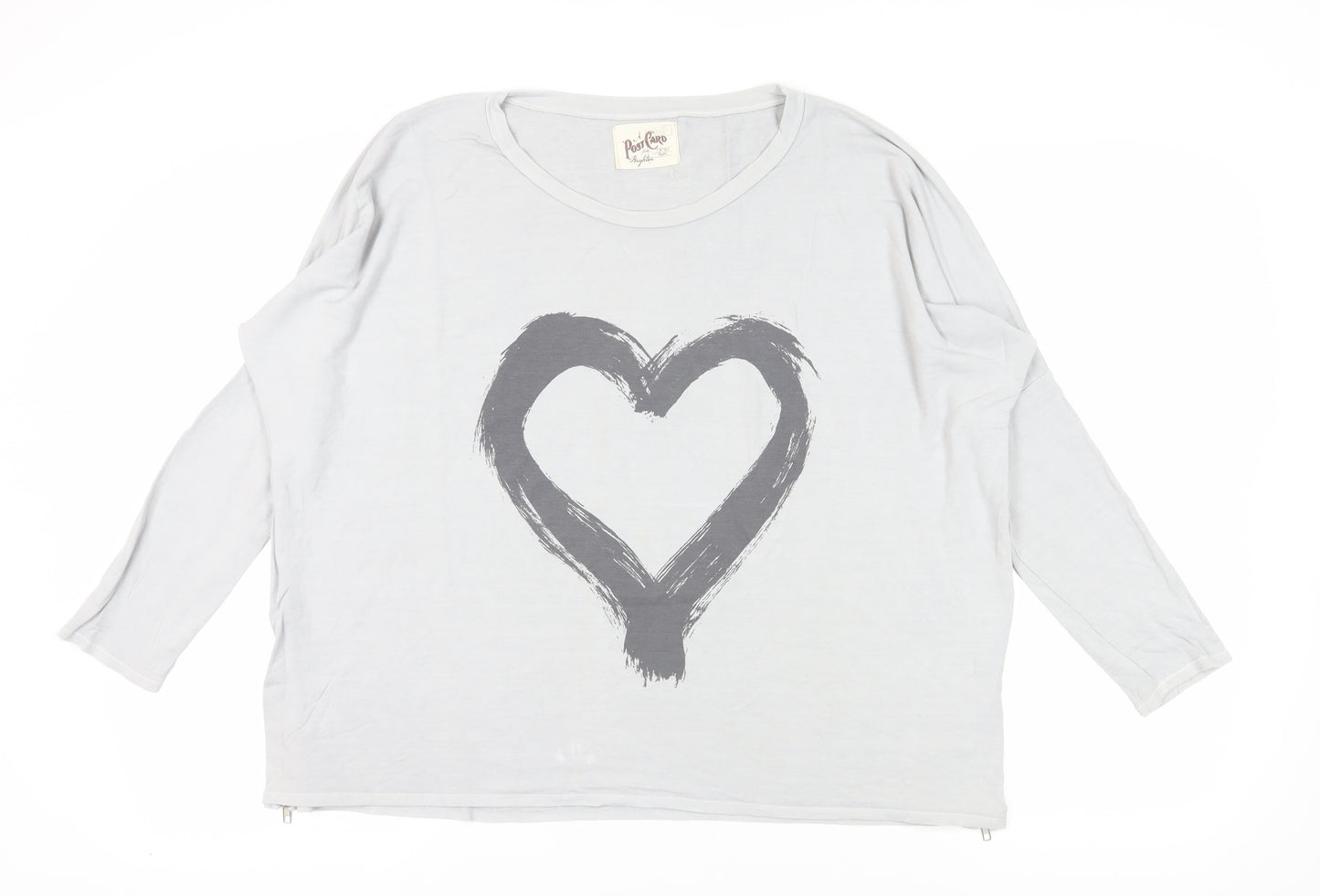 Grey Long Sleeve T-Shirt, A Postcard from Brighton, M