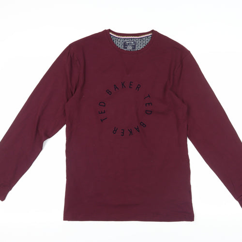 Ted Baker Red Long Sleeve Men's T-Shirt Size S