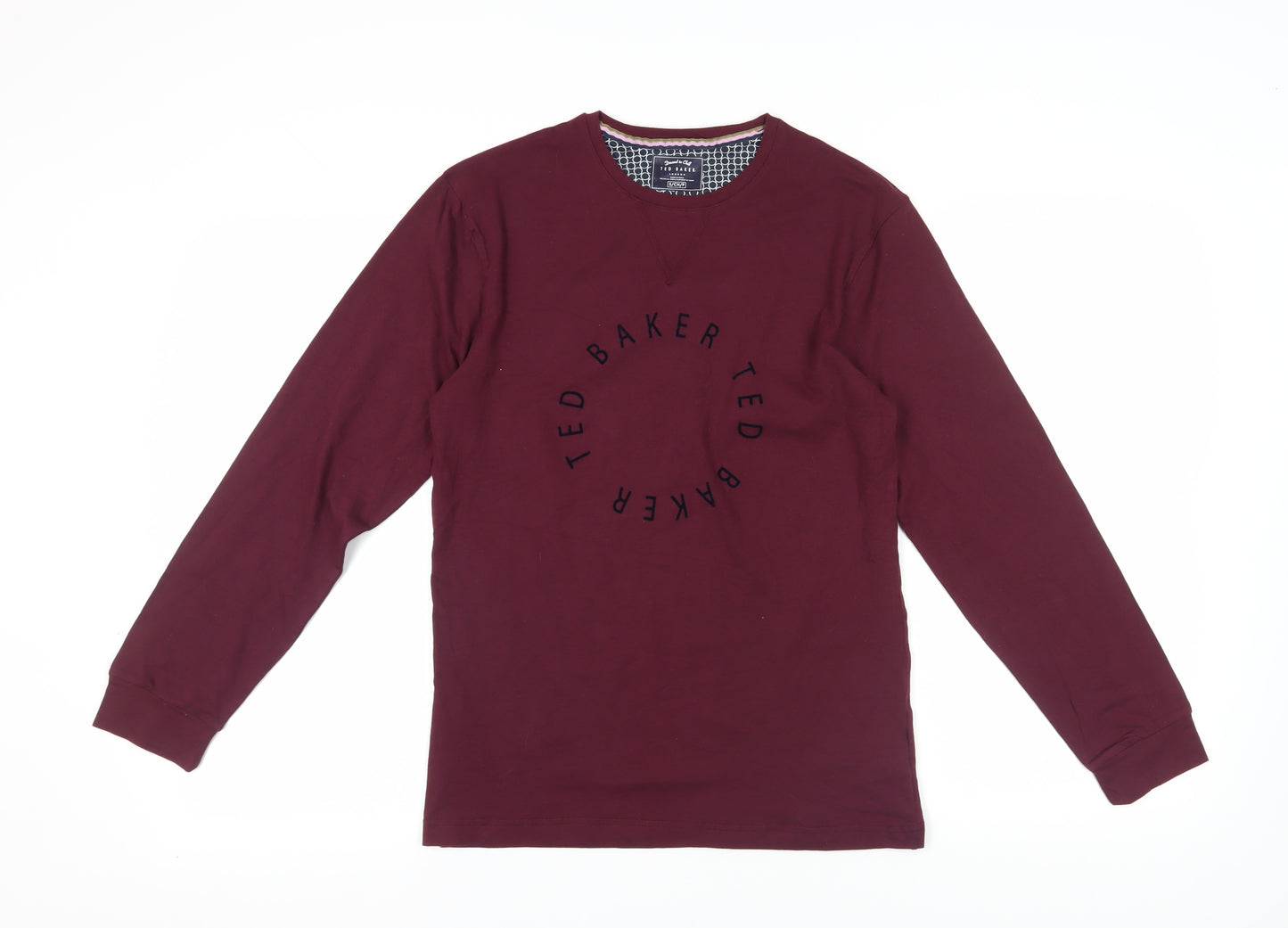Ted Baker Red Long Sleeve Men's T-Shirt Size S