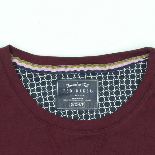 Ted Baker Red Long Sleeve Men's T-Shirt Size S