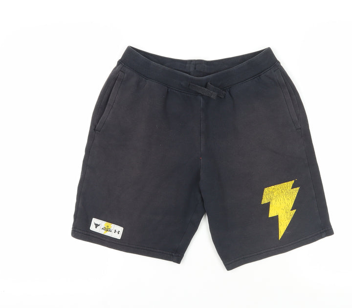 Under Armour Boys' Black Sweat Shorts XL, Relaxed Fit