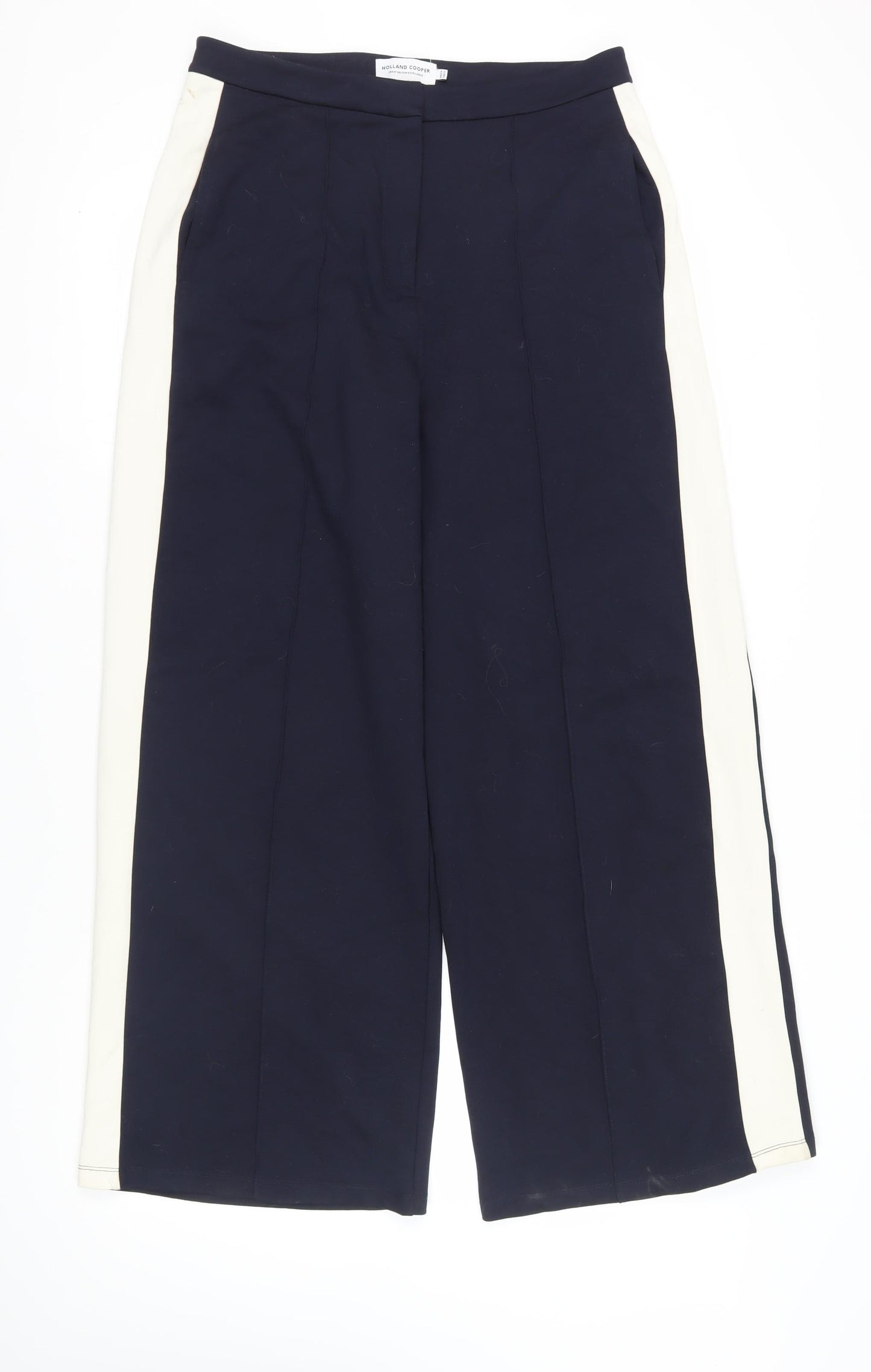 Holland Cooper Black Wide-Leg Trousers XL