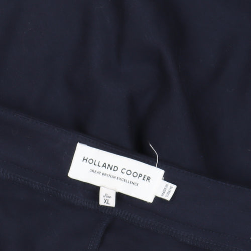 Holland Cooper Black Wide-Leg Trousers XL