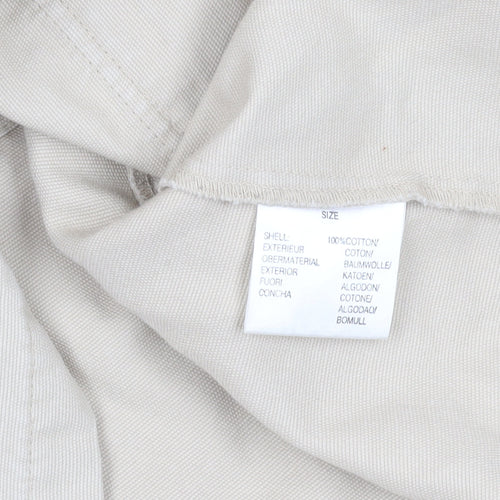 Alibi Beige Hooded Parka Jacket Size 14