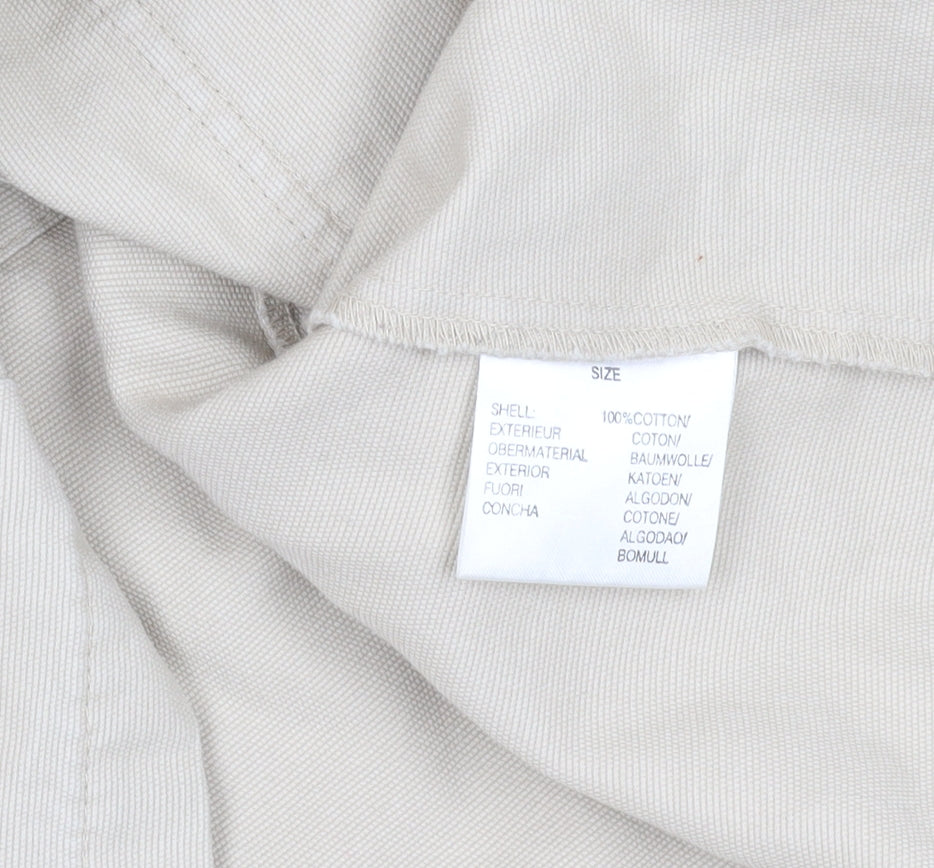 Alibi Beige Hooded Parka Jacket Size 14