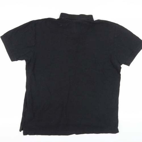 Pierre Cardin Black M Polo Shirt, Short Sleeve, Cotton