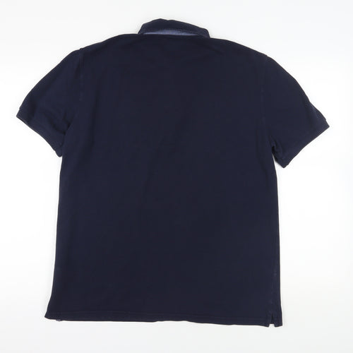 Hackett London Blue Slim Fit Polo Shirt Large