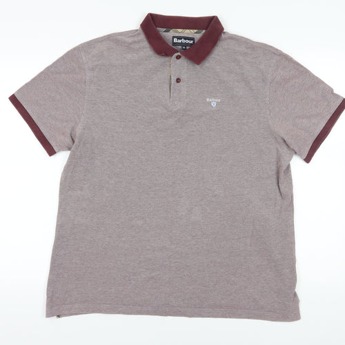 Barbour Red Men's 2XL Polo Shirt with Logo Accent