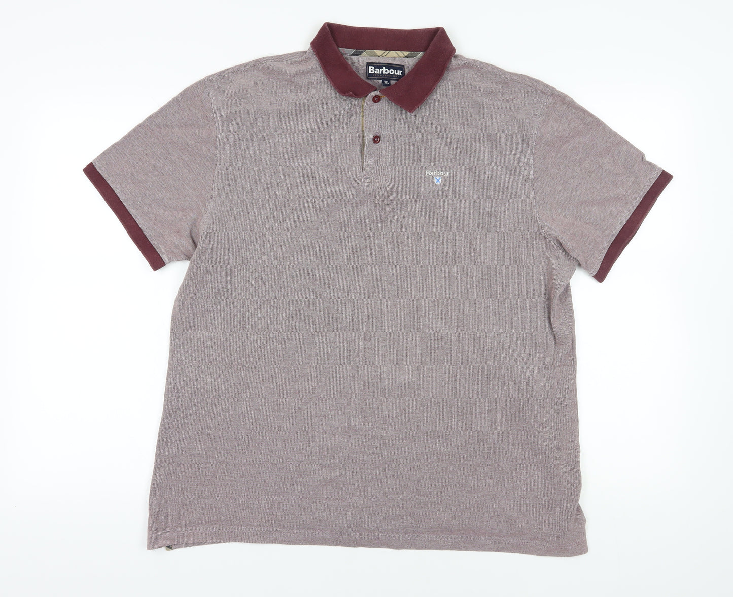 Barbour Red Men's 2XL Polo Shirt with Logo Accent