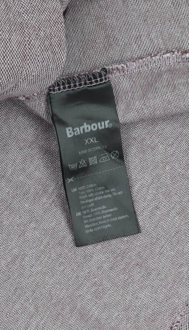 Barbour Red Men's 2XL Polo Shirt with Logo Accent