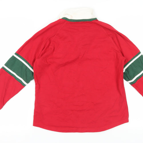 Manav Red Sports Polo Shirt, Size 12, Cotton, Unisex