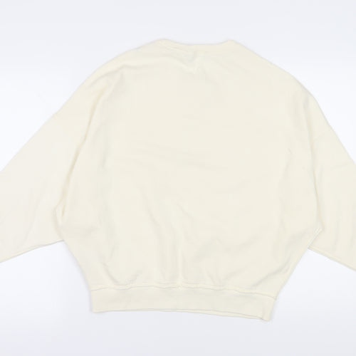 Diesel Ivory Cotton Crew Neck Sweatshirt