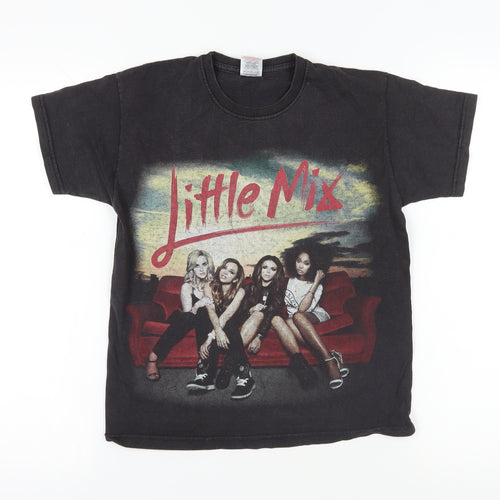 Fruit of the Loom Black Little Mix T-Shirt, 9-11 Years, Graphic Print