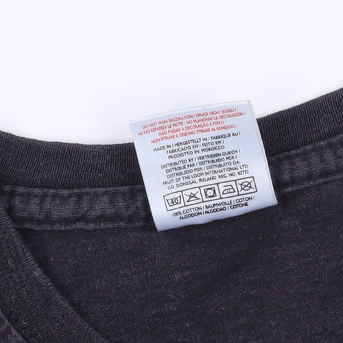 Fruit of the Loom Black Little Mix T-Shirt, 9-11 Years, Graphic Print