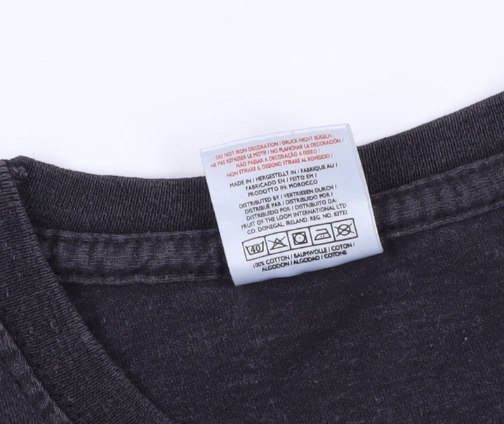 Fruit of the Loom Black Little Mix T-Shirt, 9-11 Years, Graphic Print