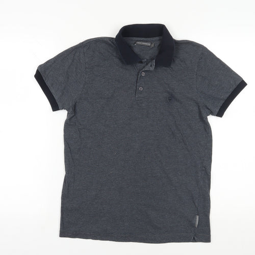 French Connection Grey Polo Shirt M Short Sleeve