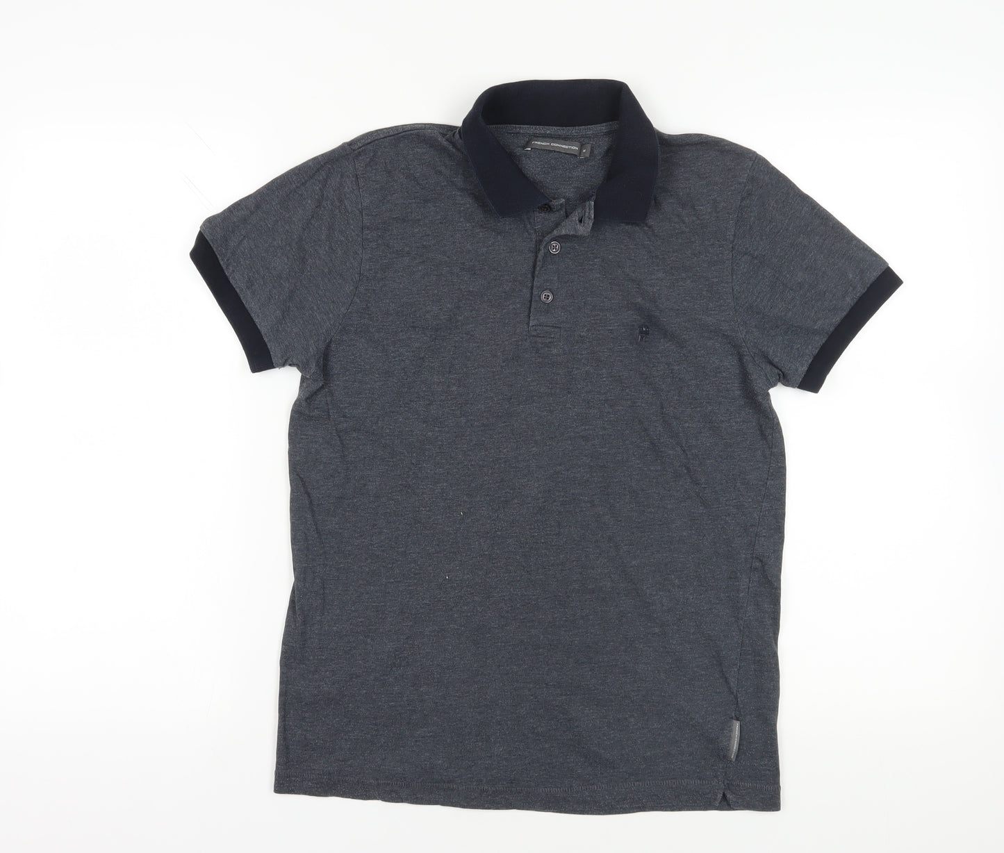 French Connection Grey Polo Shirt M Short Sleeve