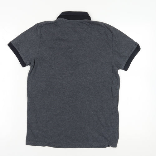 French Connection Grey Polo Shirt M Short Sleeve