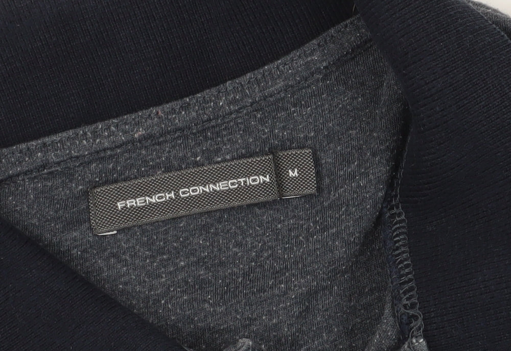 French Connection Grey Polo Shirt M Short Sleeve