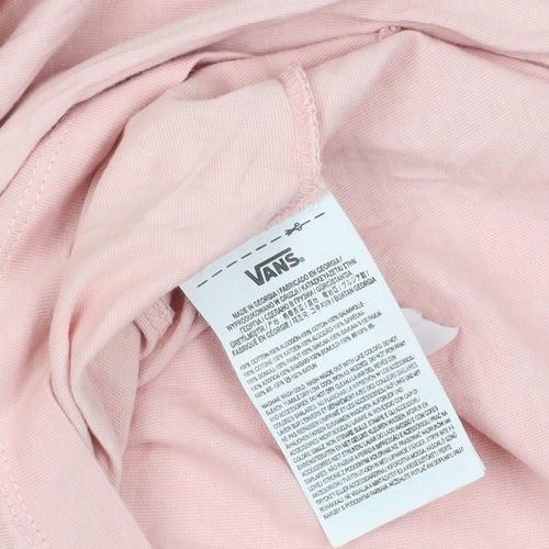 Vans Pink Long Sleeve T-Shirt, Medium