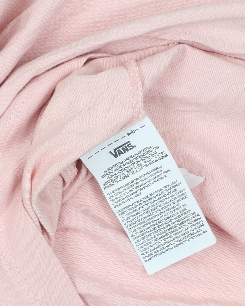 Vans Pink Long Sleeve T-Shirt, Medium