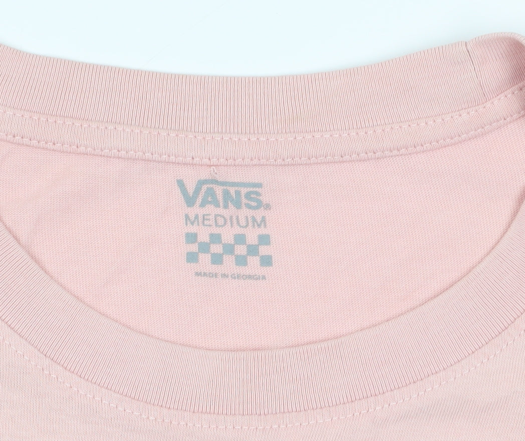 Vans Pink Long Sleeve T-Shirt, Medium