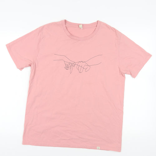 Wituka Pink Cotton T-Shirt - Medium