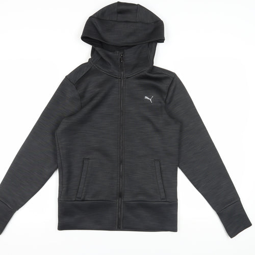 Puma Black Full Zip Hoodie - Unisex S - Activewear Essential