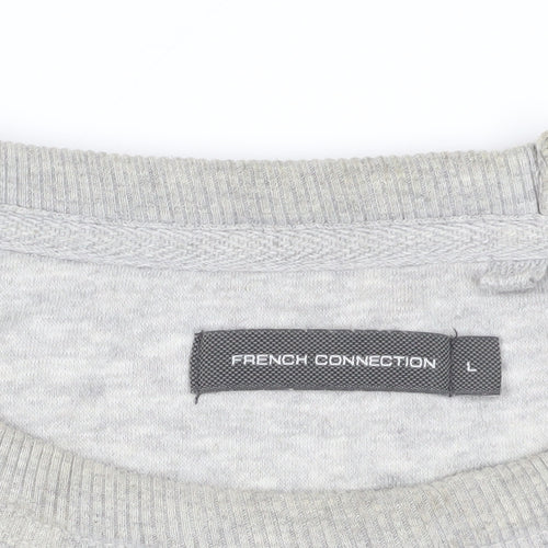 French Connection Grey Pullover Sweatshirt - Size L