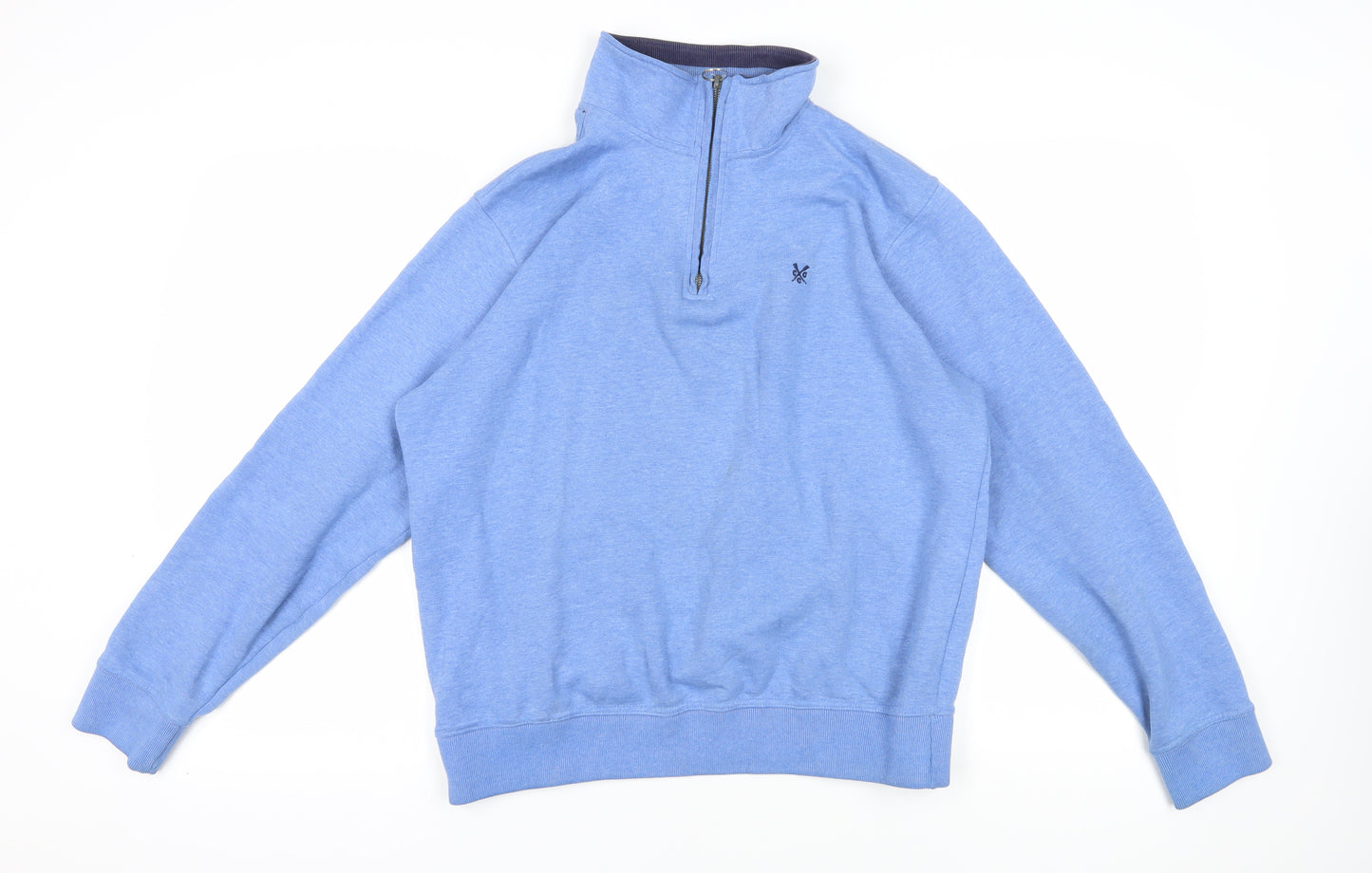 Crew Clothing Co Blue 1/2 Zip Sweatshirt - L