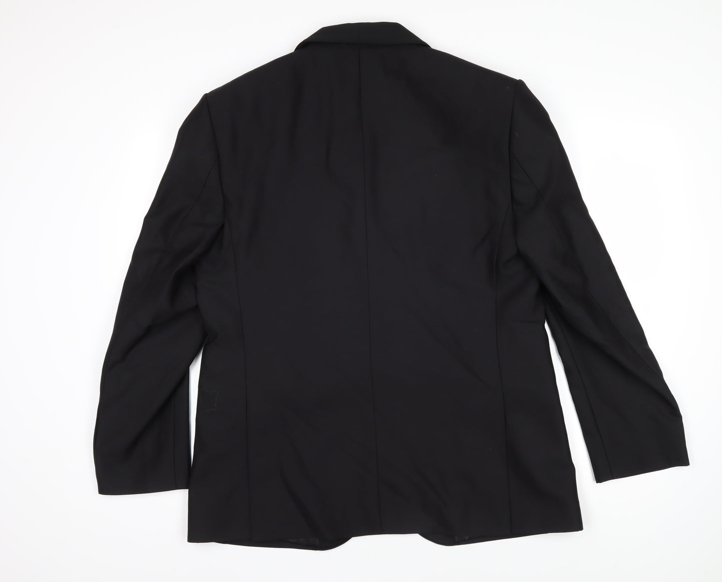 Marks and Spencer Mens Black Wool Jacket Blazer Size XL Regular