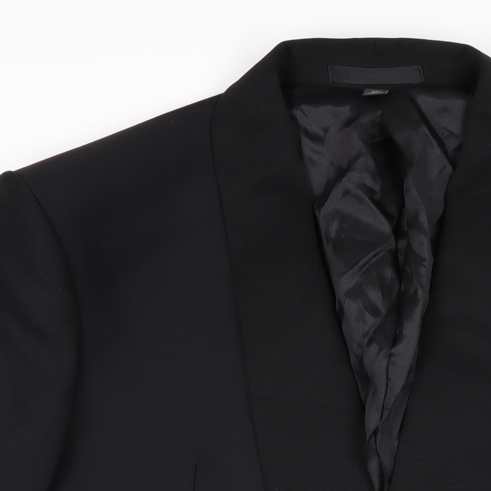 Marks and Spencer Mens Black Wool Jacket Blazer Size XL Regular