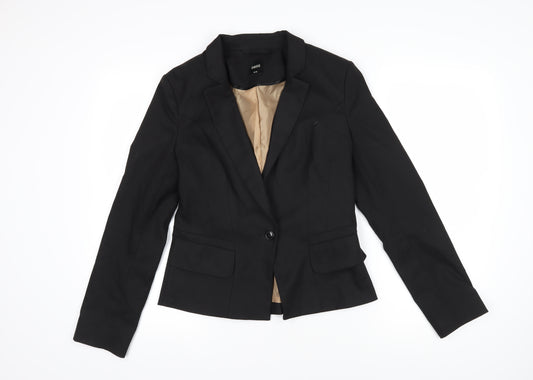 Oasis Womens Black Jacket Blazer Size 10 Button