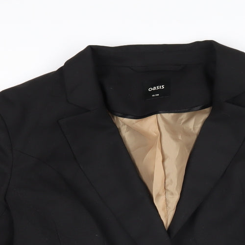 Oasis Womens Black Jacket Blazer Size 10 Button