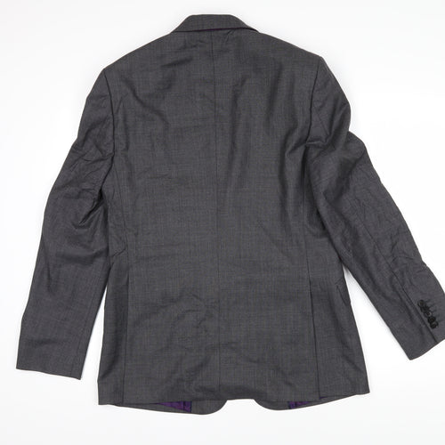 Duchamp Mens Grey Wool Jacket Blazer Size 38 Regular