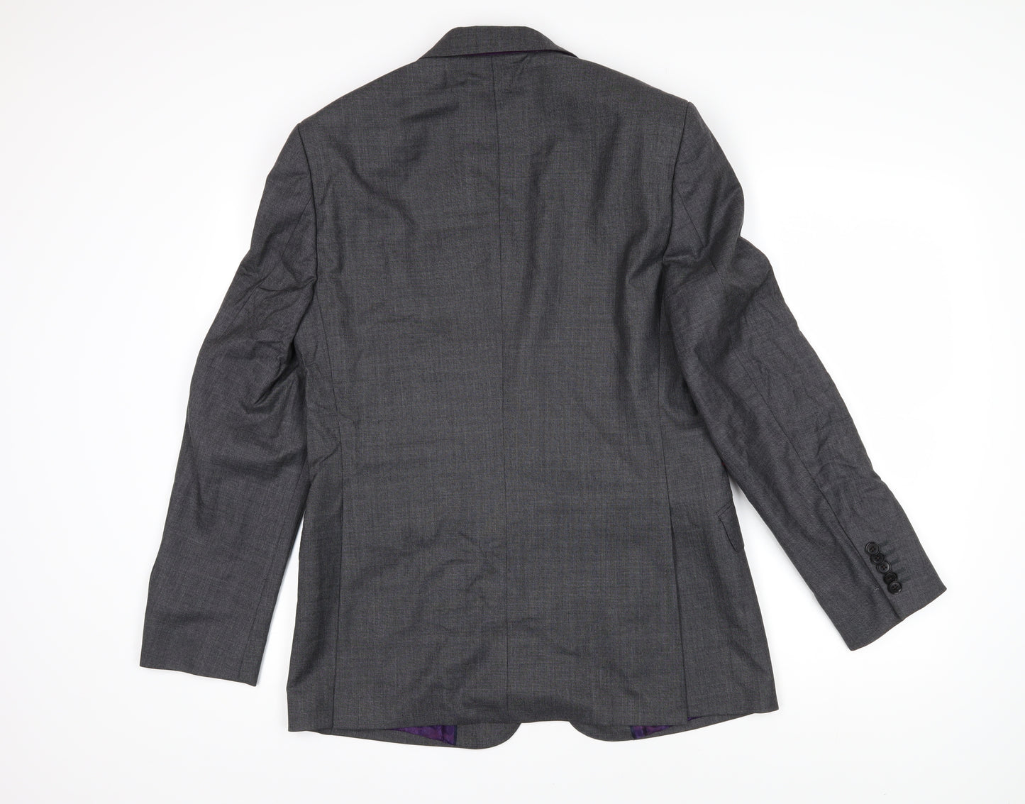 Duchamp Mens Grey Wool Jacket Blazer Size 38 Regular