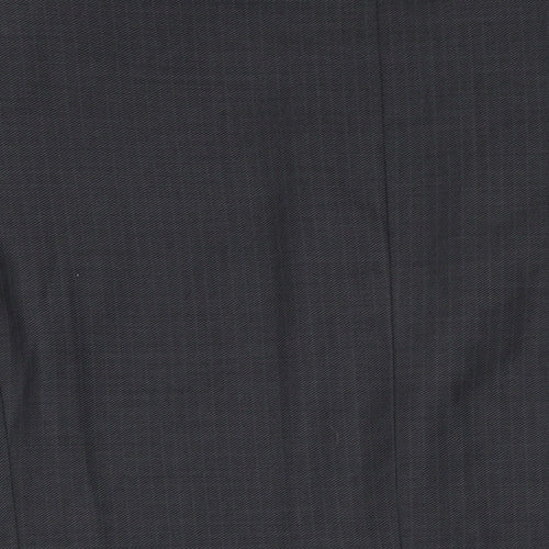 Marks and Spencer Mens Grey Striped Wool Jacket Blazer Size 46 Regular
