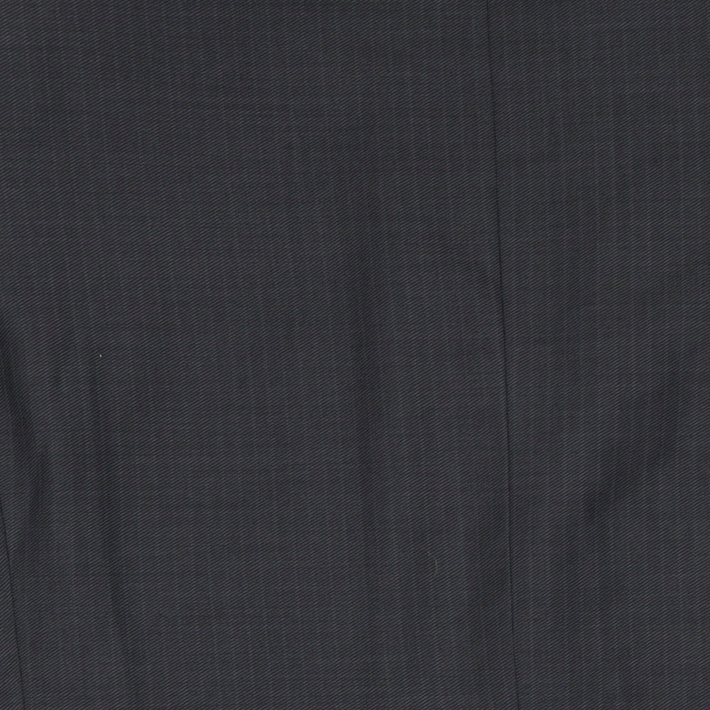 Marks and Spencer Mens Grey Striped Wool Jacket Blazer Size 46 Regular