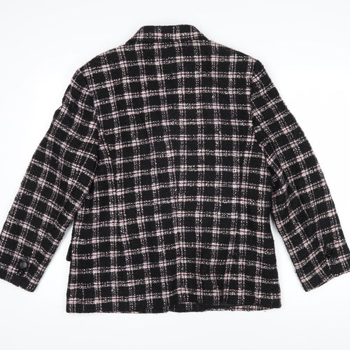Marcona Womens Multicoloured Check Jacket Blazer Size 14 Button