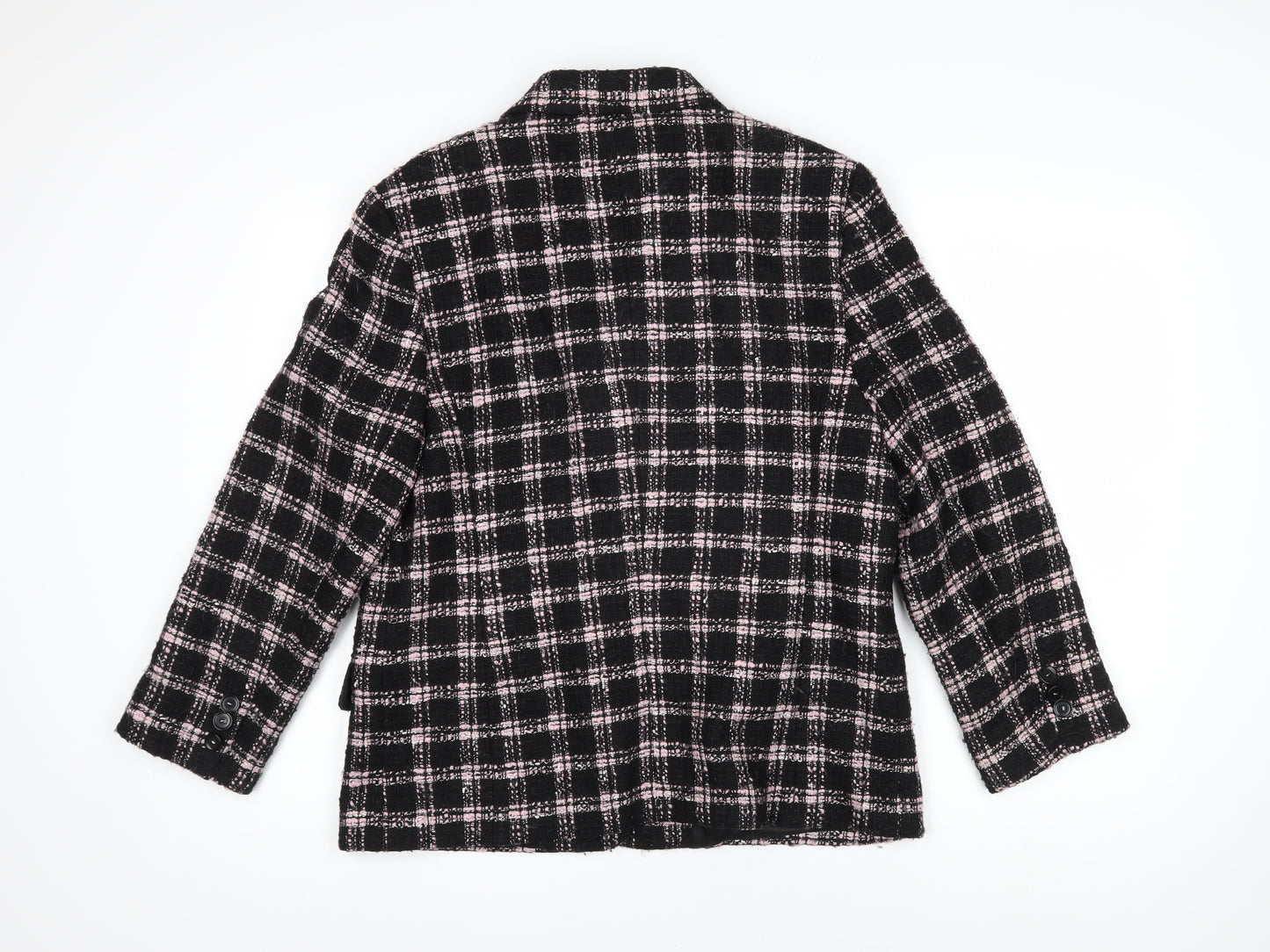 Marcona Womens Multicoloured Check Jacket Blazer Size 14 Button