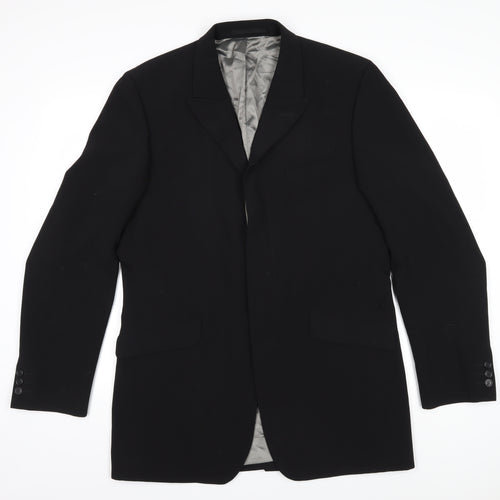 Jonathan Adams Mens Black Wool Jacket Blazer Size 40 Regular