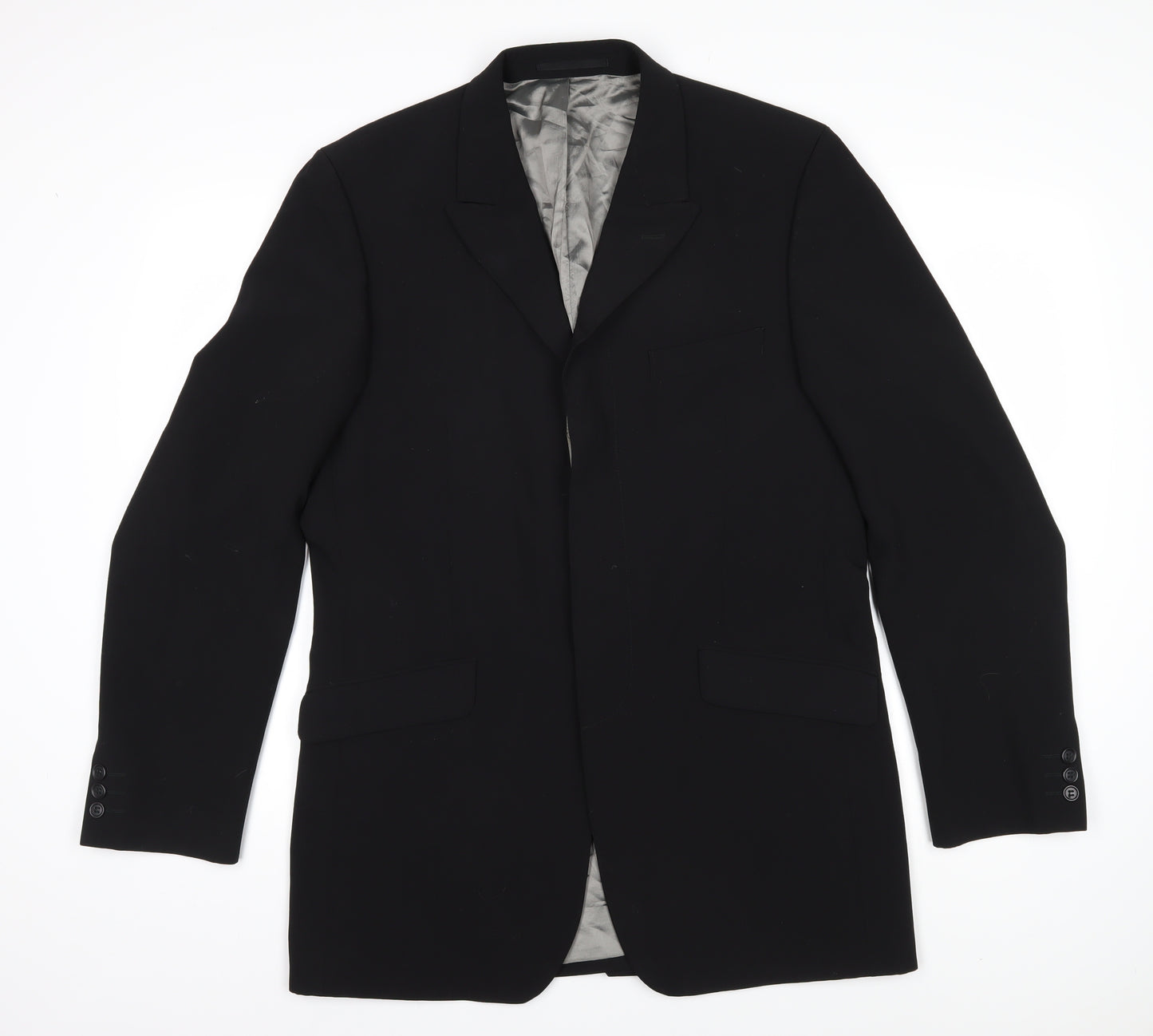 Jonathan Adams Mens Black Wool Jacket Blazer Size 40 Regular