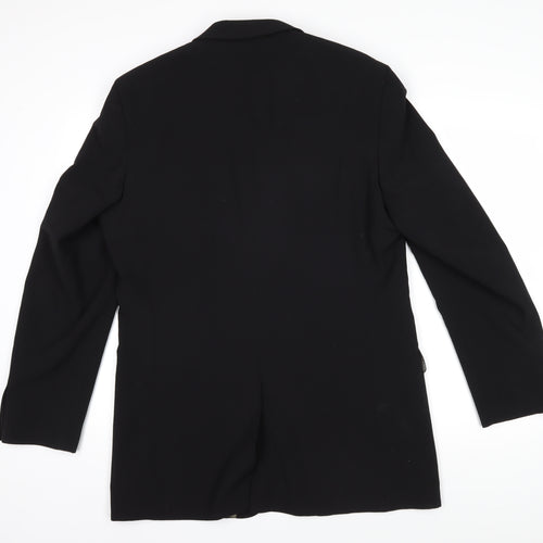 Jonathan Adams Mens Black Wool Jacket Blazer Size 40 Regular