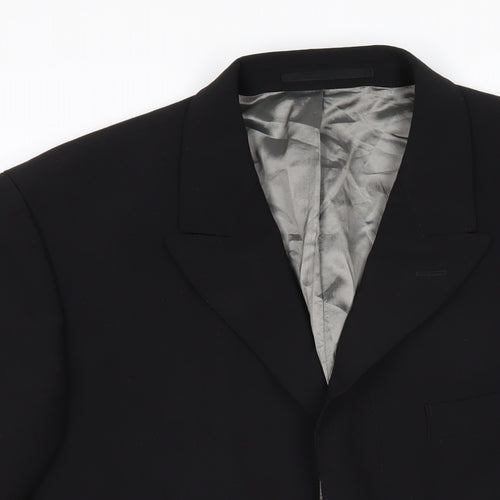Jonathan Adams Mens Black Wool Jacket Blazer Size 40 Regular