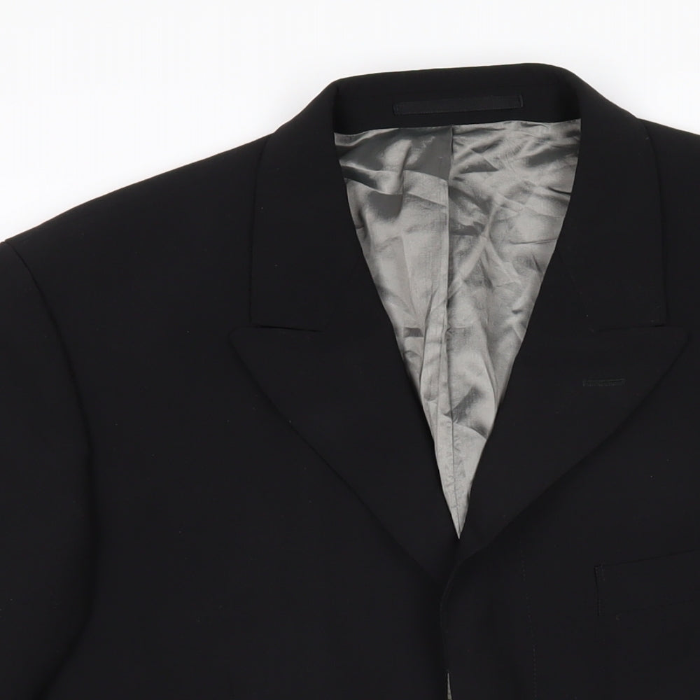 Jonathan Adams Mens Black Wool Jacket Blazer Size 40 Regular