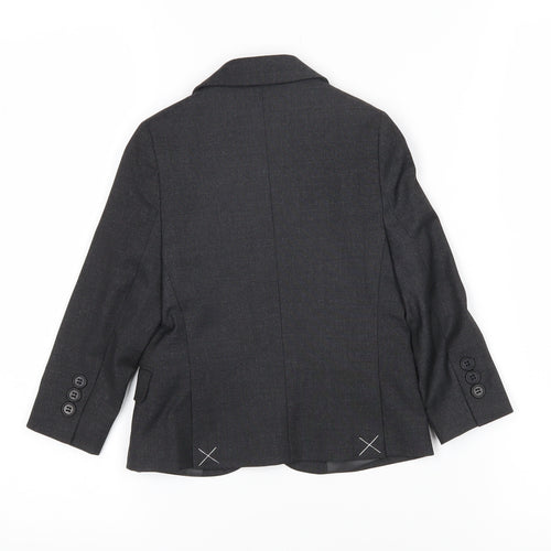Marks and Spencer Boys Grey Ikat Jacket Blazer Size 2-3 Years Button