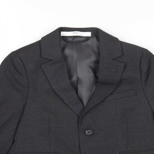 Marks and Spencer Boys Grey Ikat Jacket Blazer Size 2-3 Years Button